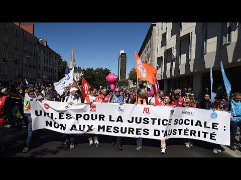 Protests erupt in Nantes over Macron’s public service cuts
