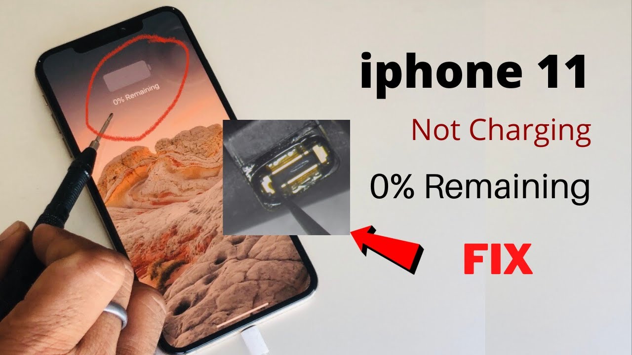 iPhone 11 0% Remaining On Charging! Charging stuck at 0% fix