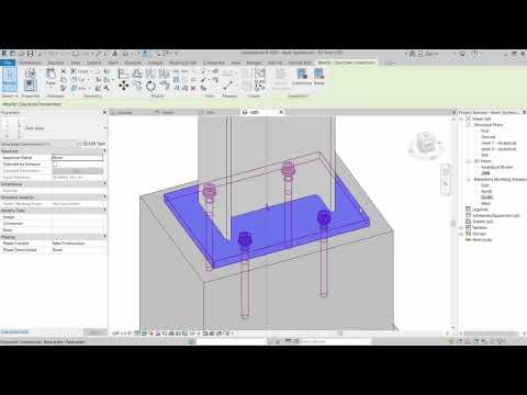Base Plate Steel Connection in Revit
