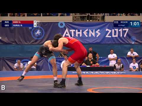 1/2 GR - 54 kg: G. DOEV (RUS) df. B. GURULI (GEO) by VSU, 9-0