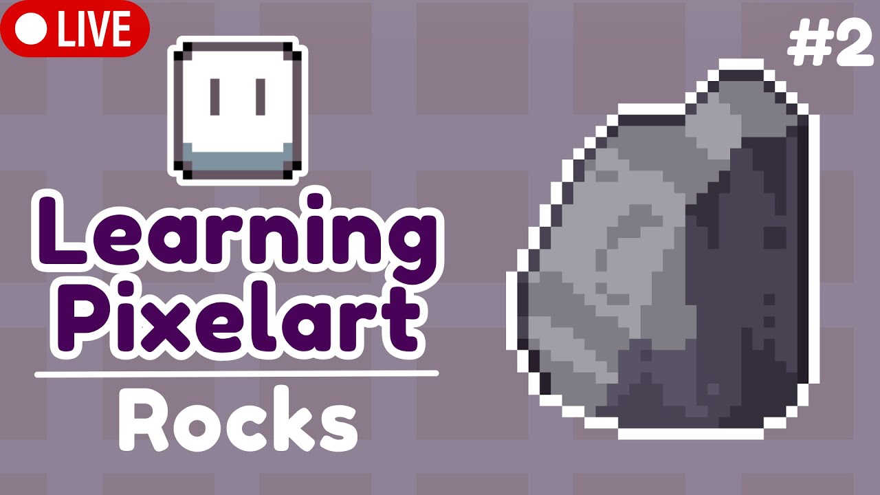 Rock — Details, cracks and ores — Learning how to draw Pixelart