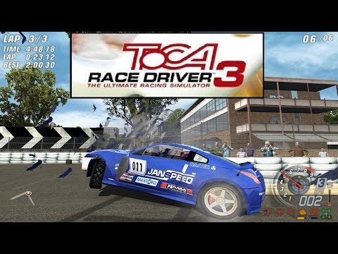 Toca Race Driver 3 gameplay PC, online crashes and racing incidents