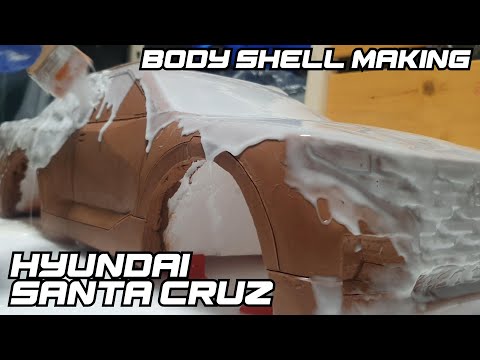 RC Car Body Making Part 2 : Silicone Mold Making (Hyundai Santa Cruz For Traxxas TRX4 324mm Chassis)