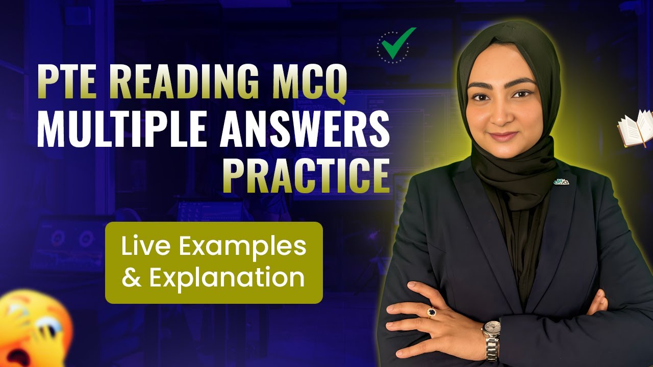PTE Reading MCQ Multiple Answers Made Easy | Practice with Live Examples