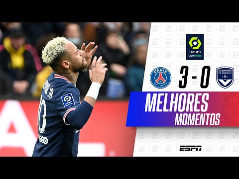 Gols e lances de PSG x Bordeaux