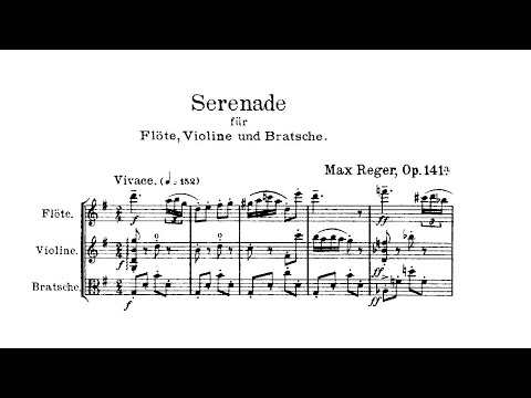 Max Reger - Serenade for Flute, Violin, and Viola in G Major, Op. 141a