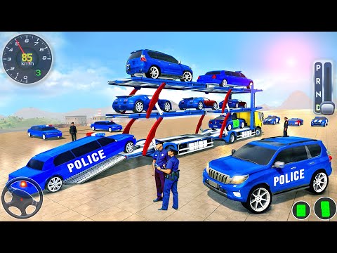 Transport Truck Police Cars Simulator 2021 - Grand Prado Transporter Driver - Android GamePlay