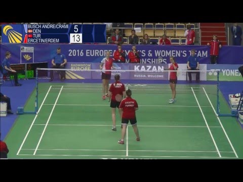 Badminton - Andreasen / Ahrens vs Ercetin / Erdem - (WD, Final) European U15 C'ships 2016