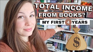 TOTAL INCOME $ from books + TOTAL NUMBER # of books sold since I began self-publishing