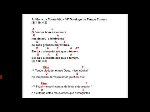 Ó SENHOR BOM E CLEMENTE - RUZYE - 16º Domingo - Ano A, B e C / Dias de Semana