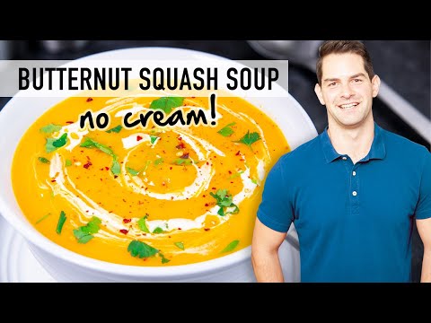 How to make Butternut Squash Soup from Scratch without Cream #Ad