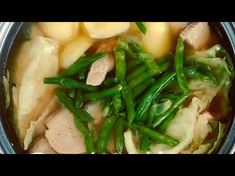 Nilagang Baboy with Cabbage Baguio Beans and Potatoes | Pork Nilaga | Pork Recipe 
