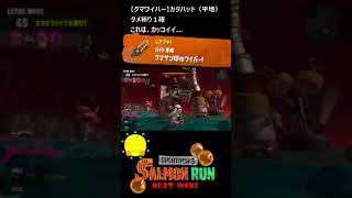 【クマサン印のワイパー】クマワイパーでカタパ（平地）【#おスラリン小ネタ2/スプラトゥーン3/サーモンランNEXTWAVE】 #Shorts