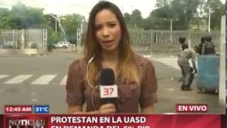 Protestan en la UASD en demanda del 5% PIB