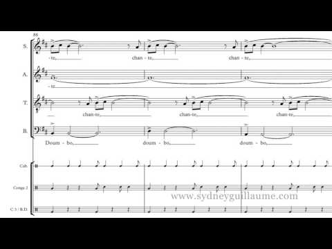 Tchaka by Sydney Guillaume {score video} - SATB Chorus