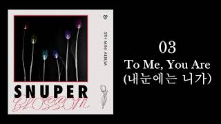 SNUPER To Me, You Are (내눈에는 니가) AUDIO