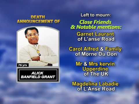Alick Banfield Grant  ~ Long Obituary