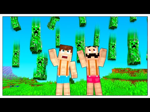 COME SOPRAVVIVERE ALLA PIOGGIA DI CREEPER! - Minecraft ITA