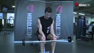 Seated Palm-Up Barbell Wrist Curl exercise video thumbnail