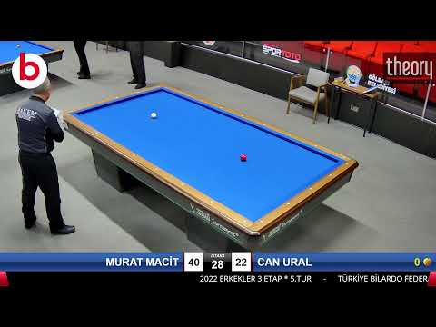 MURAT MACİT & CAN URAL Bilardo Maçı - 2022 ERKEKLER 3.ETAP-5.TUR