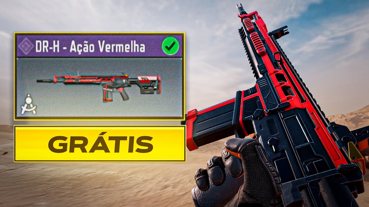 LIBEREI A NOVA SKIN GRÁTIS DA DR-H AÇÃO VERMELHA NO COD MOBILE!