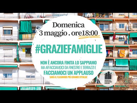 Il flash mob delle famiglie per ringraziare mamme, papà, figli, nonni... 