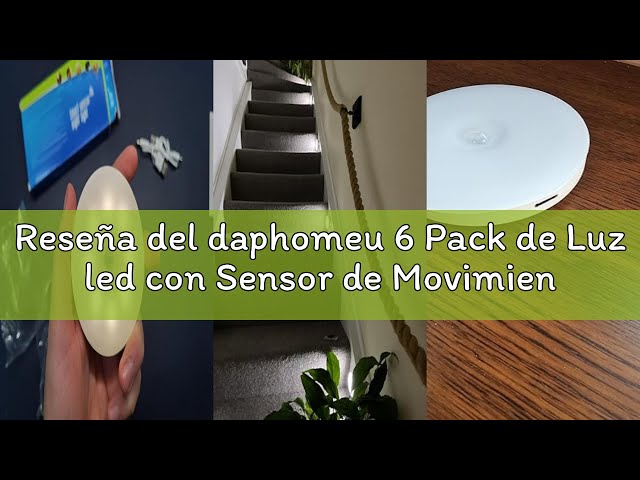 Vídeo relacionado con daphomeu 6 Pack de Luz led con Sensor de Movimiento Usb Recargable, Luces con Sensor de Movimiento Interiores, IluminacióN Led Para Escaleras, IluminacióN de Armario, 3 Modos de Luz Para