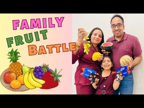 Family Fruit Battle I Fruit Challenge with Family I Fun Activity for Kids I Saisha and Family Show