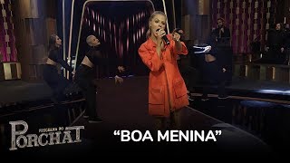 Luísa Sonza canta o hit Boa Menina no palco do Porchat