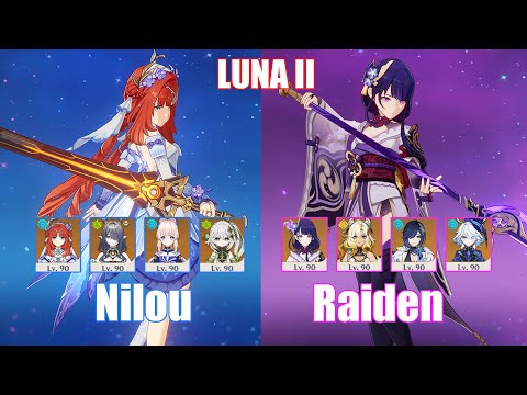 C0 Nilou Bloom & C0 Raiden | Spiral Abyss 6.1 Luna II | Genshin Impact