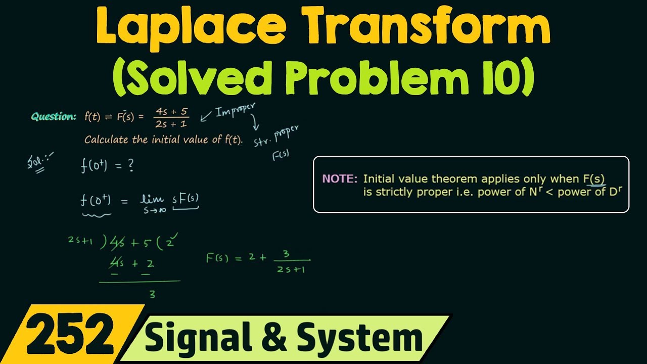 Laplace Transform (Solved Problem 10)