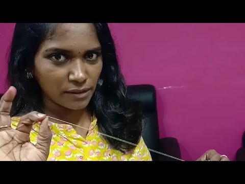 How to hold the thread for eyebrows in tamil #beauticiancourse  #threading #eyebrows #beginners
