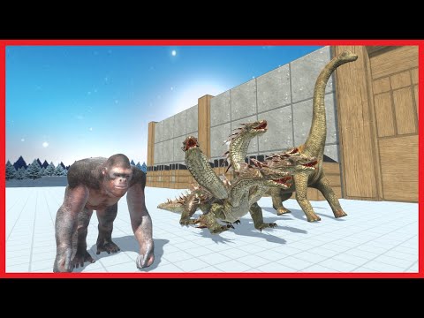 GORO THE GIANT, BRACHIOSAURUS & HYDRA VS FACTIONS - ANIMAL REVOLT BATTLE SIMULATOR