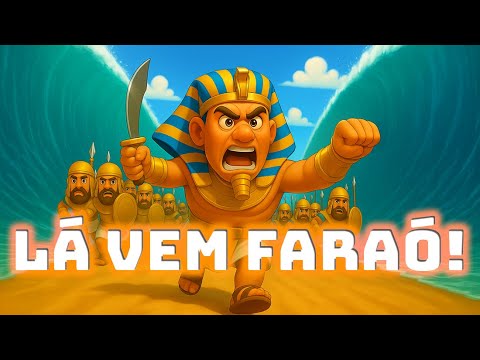 🌊 Lá Vem Faraó! – Música Infantil Cristã | Moisés e o Milagre do Mar Vermelho 🚶‍♂️✨