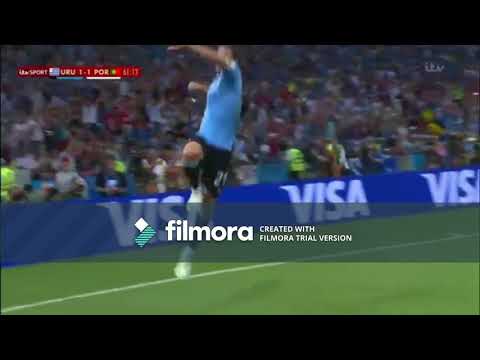 Cavani Goal vs Portugal 1-2 Uruguay World Cup 2018