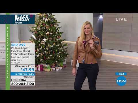 Colleen Lopez Fabulous Floral Embroidered Faux Leather J...