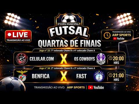 QUARTAS DE FINAIS DA 3ª COPA MUNICIPAL DE FUTSAL - IACIARA-GO - AO VIVO COM IMAGENS