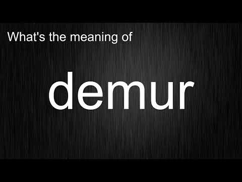 What's the meaning of "demur", How to pronounce demur?
