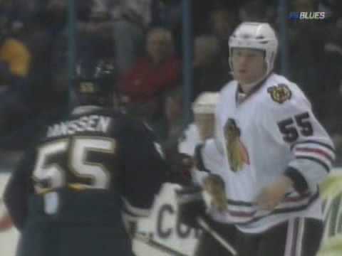 Ben Eager vs Cam Janssen Jan 17, 2009