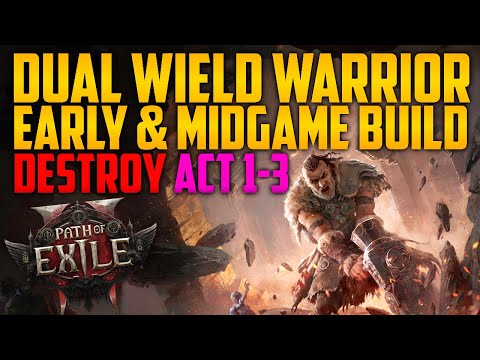 Dual Wield Titan Warrior Leveling Build Guide Path of Exile 2
