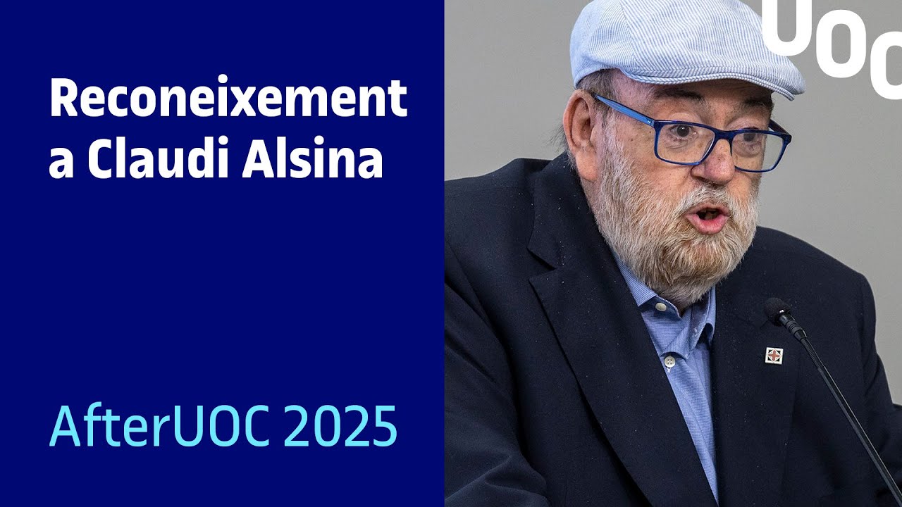 Reconeixement a Claudi Alsina per la seva Creu de Sant Jordi, en l'AfterUOC 2025