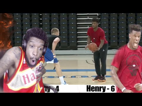NASTIEST CROSSOVER EVER!! JIMMY BUTLER 1 ON 1 WITH HENRY ELLENSON REACTION!!