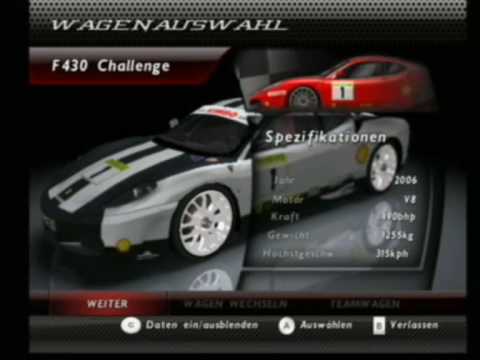 ferrari challenge deluxe wii cheats