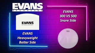 Video thumbnail for Evans 300 vs 500 snare side and Heavyweight Batter head swap by Zack Zweifel