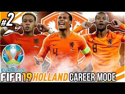 FIFA 19 NETHERLANDS INTERNATIONAL CAREER MODE #2 - EURO 2020 KNOCKOUT ROUNDS!!!