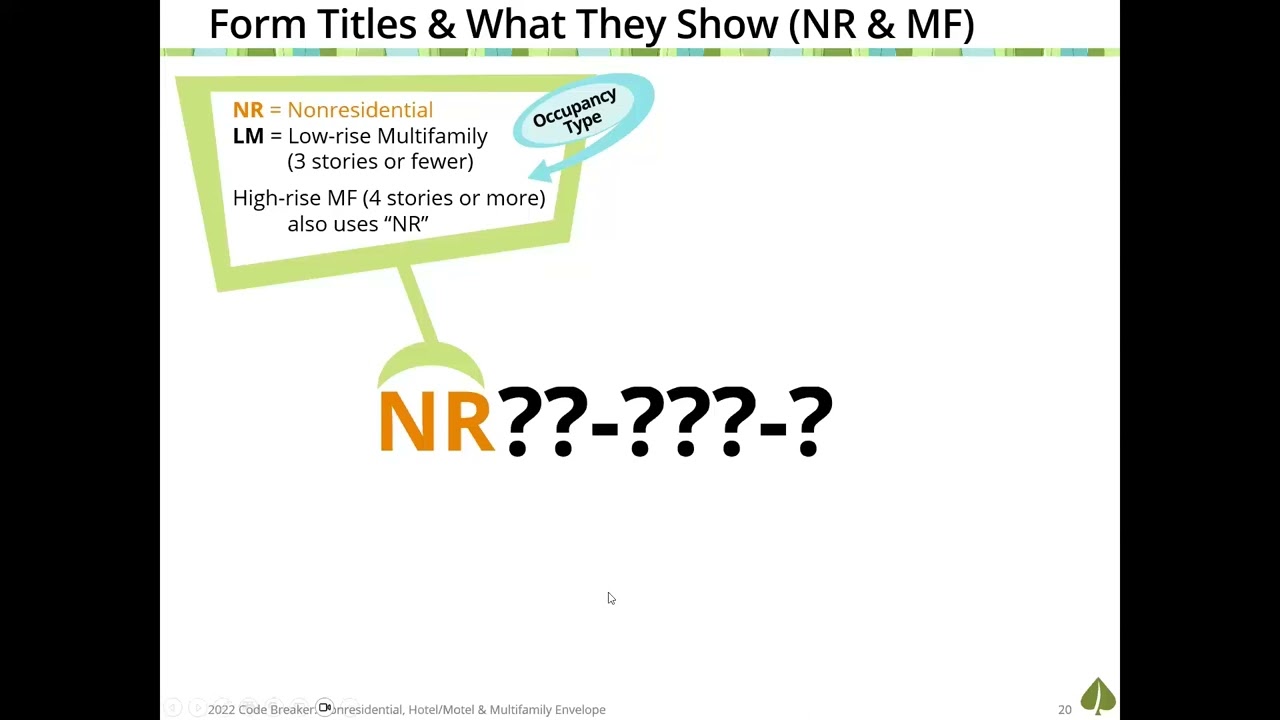 1 Hour Code Breaker: Nonresidential, Hotel/Motel and Multifamily Envelope — 2022 Energy Code