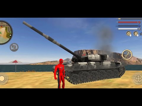 Spider Hero Vice Town | Rope Spider Steal Army Tank & Helicopter - Live Streaming