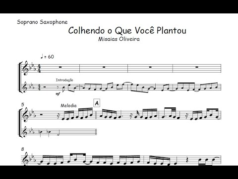 Colhendo o Que Você Plantou - Misaias Oliveira🎺Partitura Trompete, Trombone, Trompa, Baixo, Cifra🎼