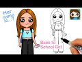 How To Draw a Back to School Cute Girl #4