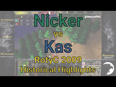 Warcraft 3: Nicker [NE] vs Kas [HU] - RotyC 2009 | Historical Highlights